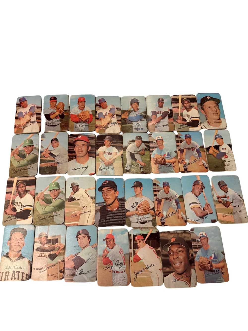 Vintage Baseball Card Game Set - Topps Style Multicolor Cards